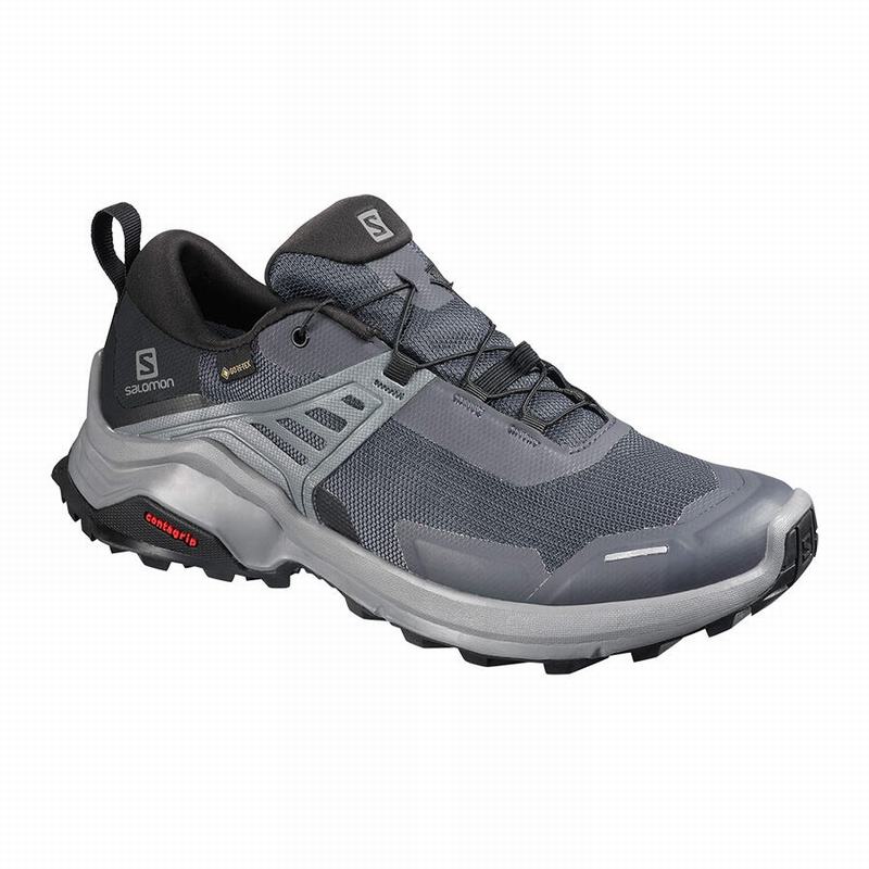 Buty Trekkingowe Damskie Salomon X RAISE GORE-TEX - Ciemny Niebieskie / Czarne - Polska (608-ZUAJQH)